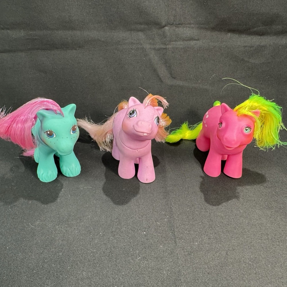 My Little Pony Lot Of 9 Small 3" Ponies 2 Marked 1985 & 1987 - Picture 5 of 16